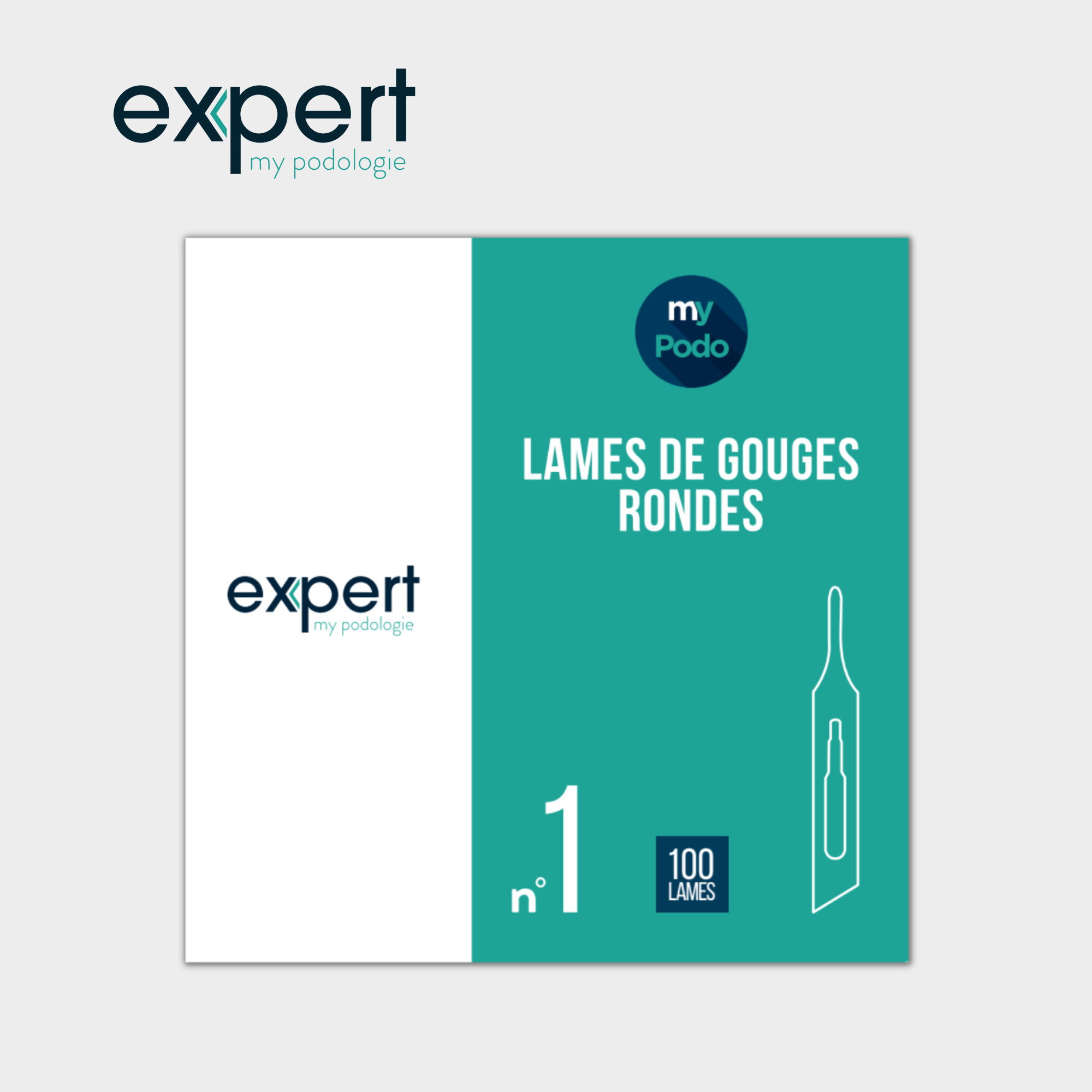 100 Lames de gouges stériles - Rondes - Expert by My Podologie Expert