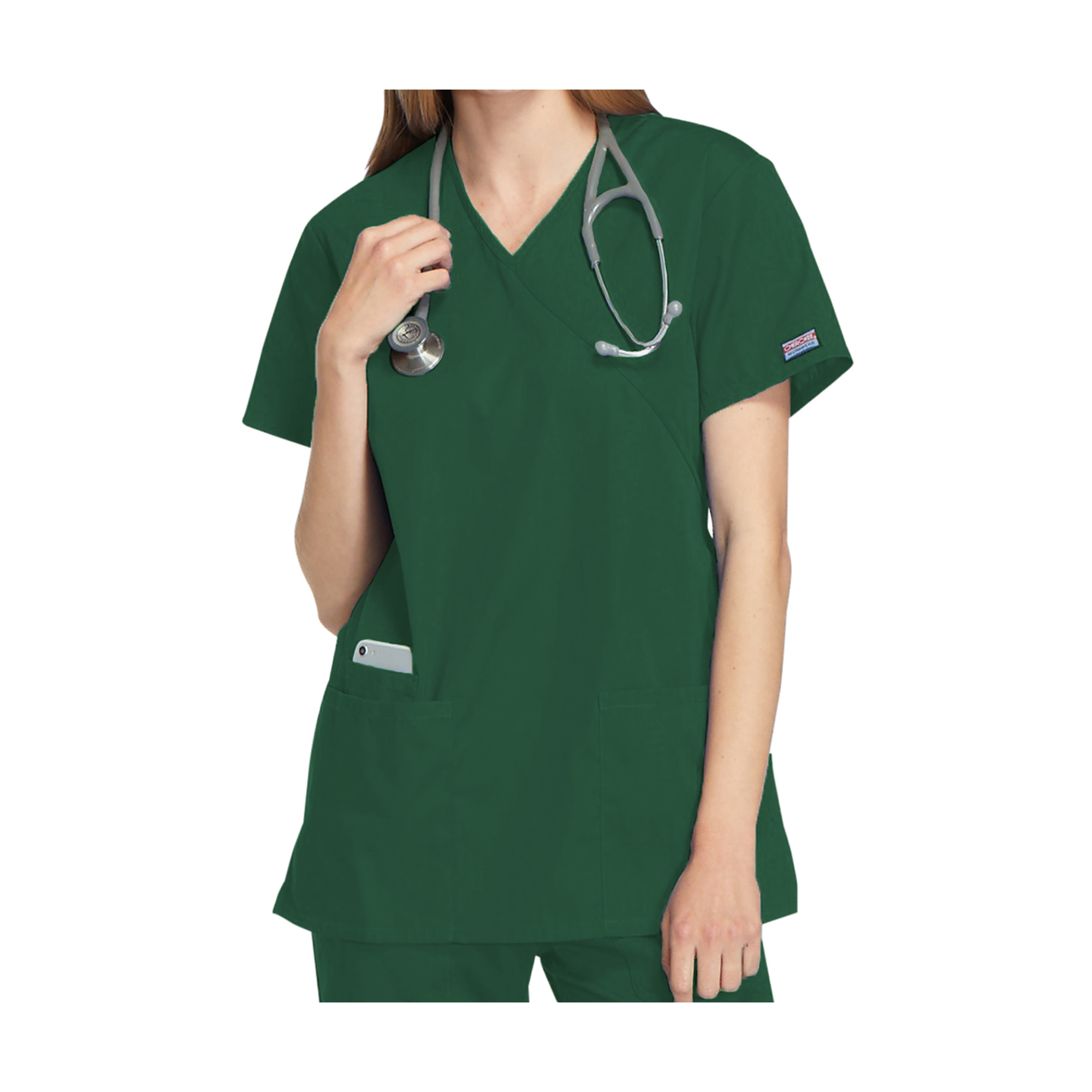 Bayonne - Tunique médicale - Effet cache-coeur  - Manches courtes - Femme - 72 cm - Cherokee Cherokee Authentic Workwear