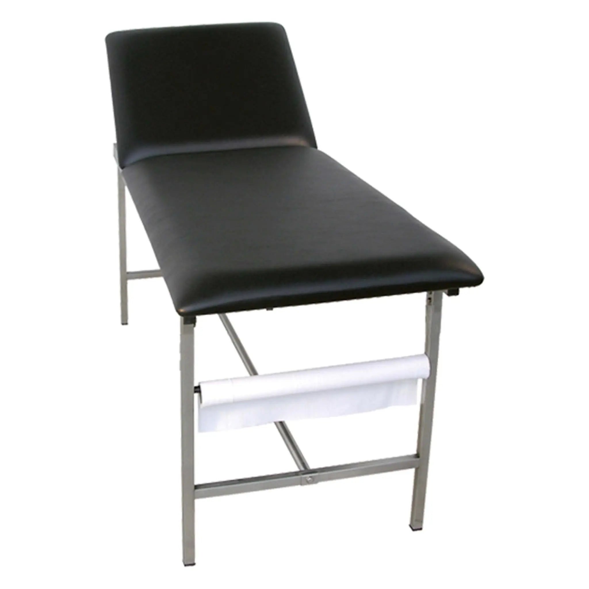 Divan Examen Noir Tube Inox Carre - CARINA MEDICAL - My Podologie